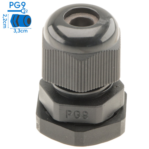 BBAtechniek artnr. 57057 - NDS wartel kabeldoorvoer 4-8mm zwart PG9 (1x)