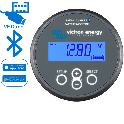 BBAtechniek artnr. 8597 - Victron BMV-712 Smart accu monitor grijs (1x)