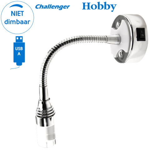BBAtechniek artnr. 65556 - Venice flex LED lamp 12V 1W 3000K 60lm USB (1x)