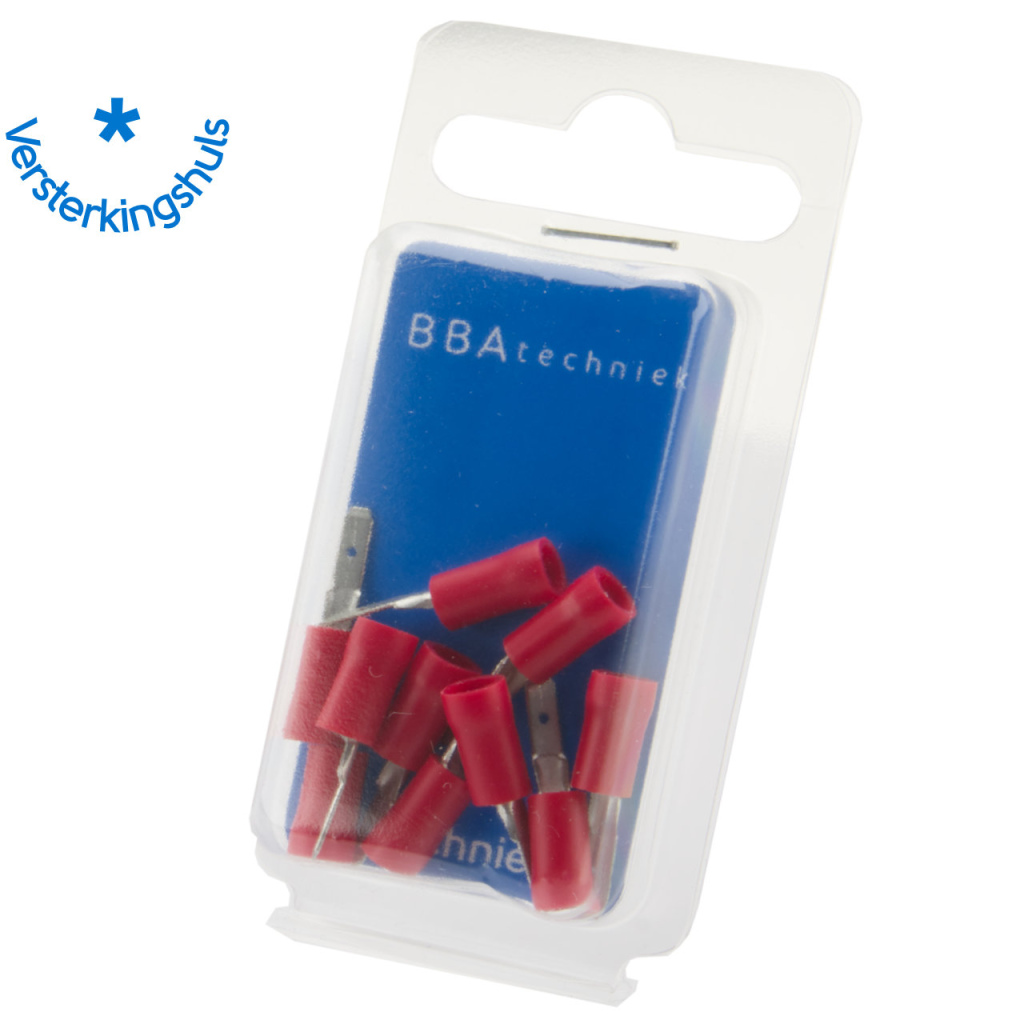 BBAtechniek - Vlaksteker 2.8mm* rood (10x)