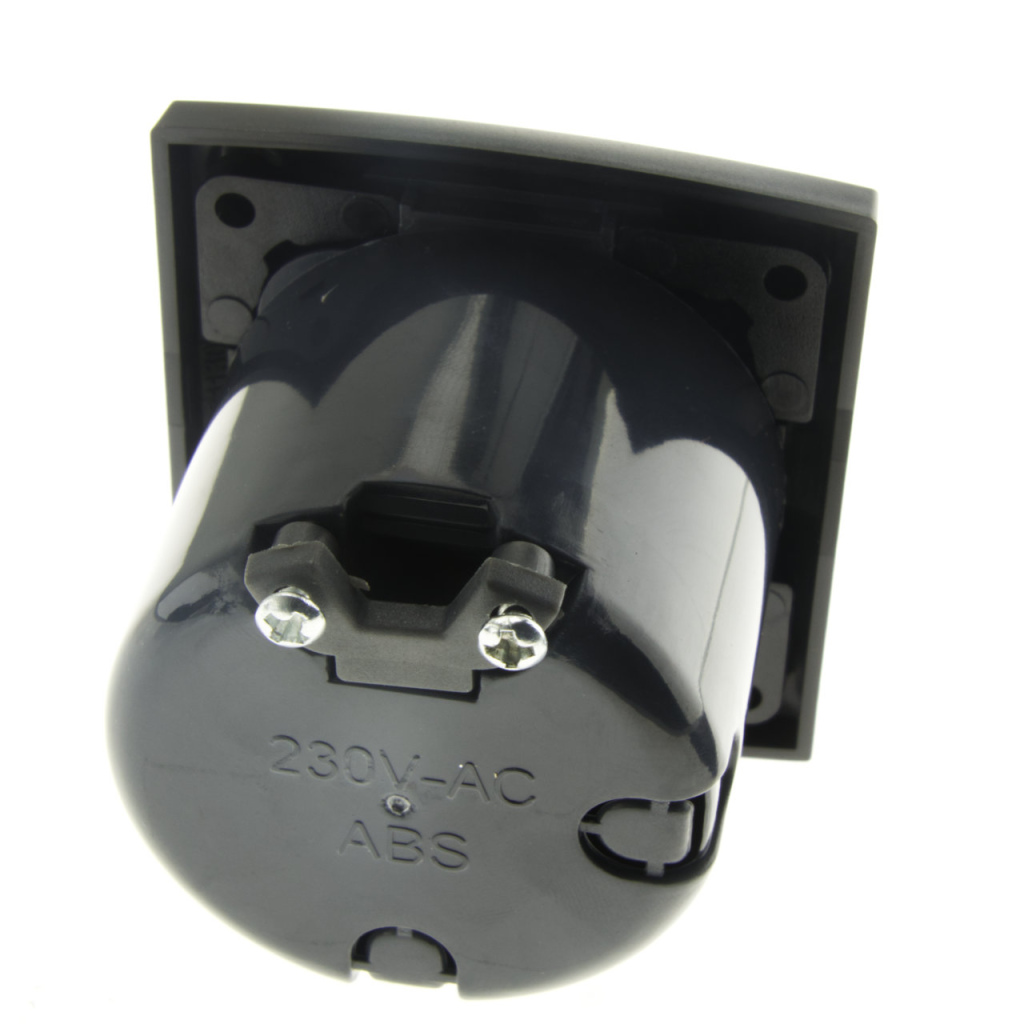 BBAtechniek - C-Line wandcontactdoos + Opal afdekraam zwart (1x)