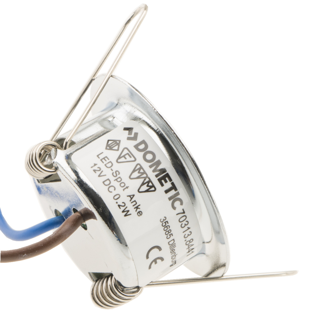 BBAtechniek - Dometic LED spot Anke chroom 12V 0.2W matglas (1x)