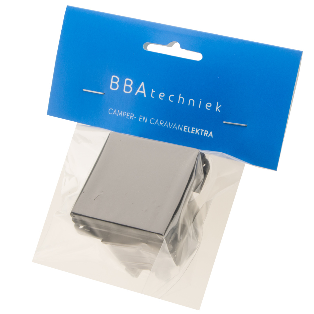 BBAtechniek - 230V Schuko contactdoos lei-grijs S20.000 (1x)