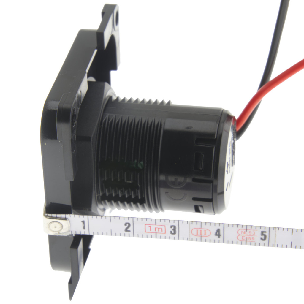 BBAtechniek - USB C/A PD QC 3A 30W inbouw zwart (1x) 