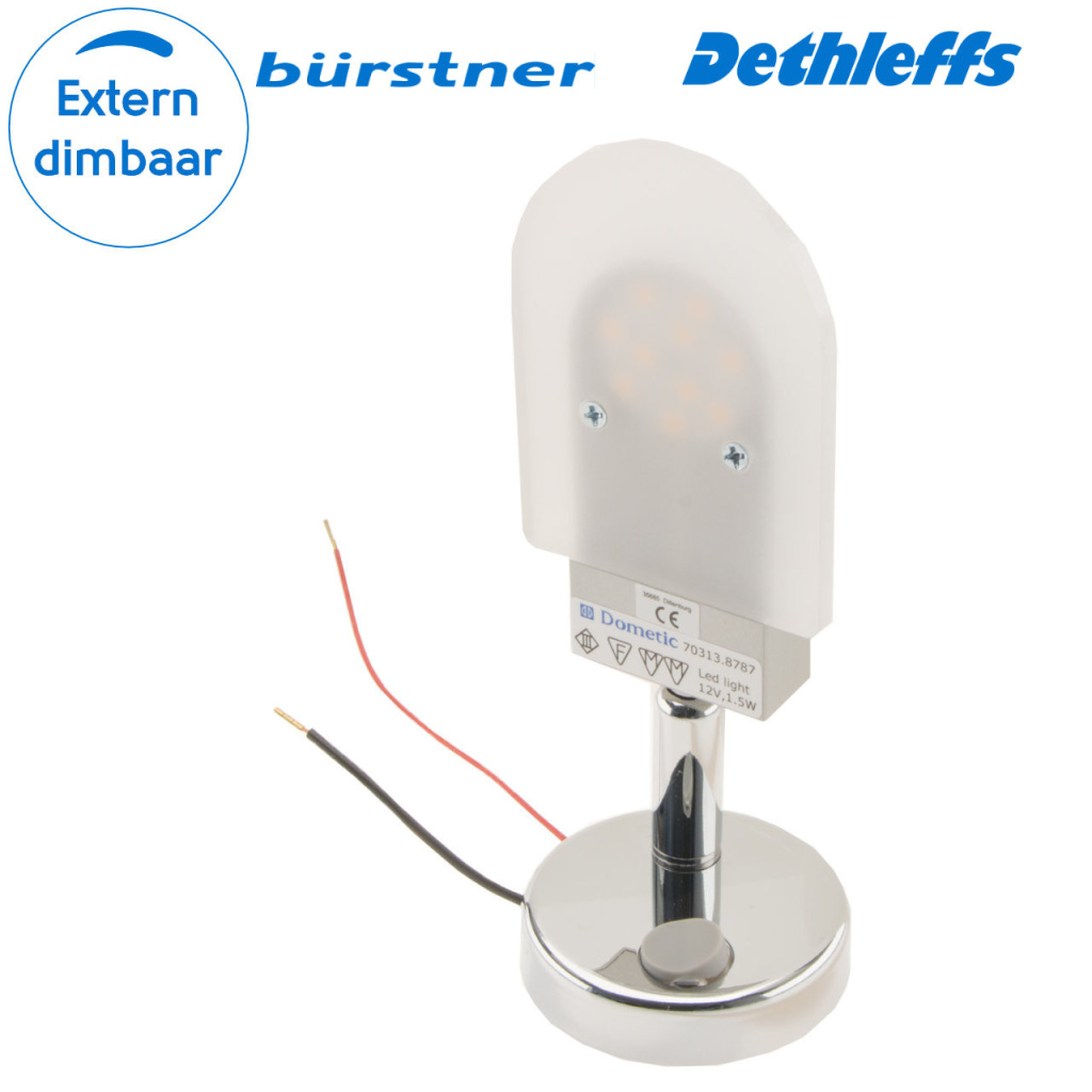 BBAtechniek - Dometic LED opbouwspot Thomas zilver 12V 1.5W (1x)