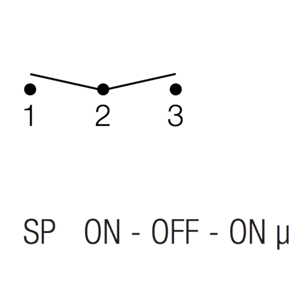 BBAtechniek - 12V 10A 3-polig on-off-on schakelaar (1x)
