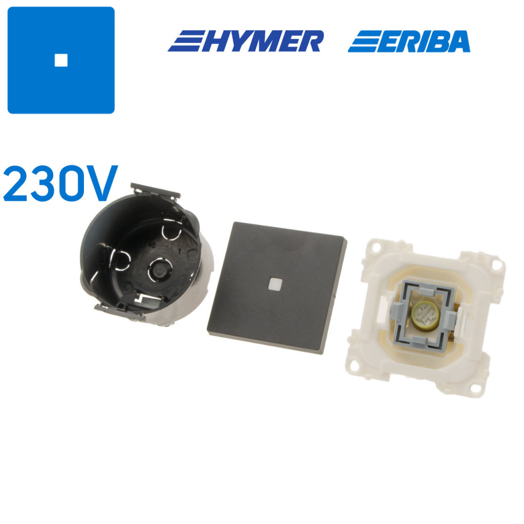 BBAtechniek - Controleschakelaar LED 230V zwart S20.000 (1X)