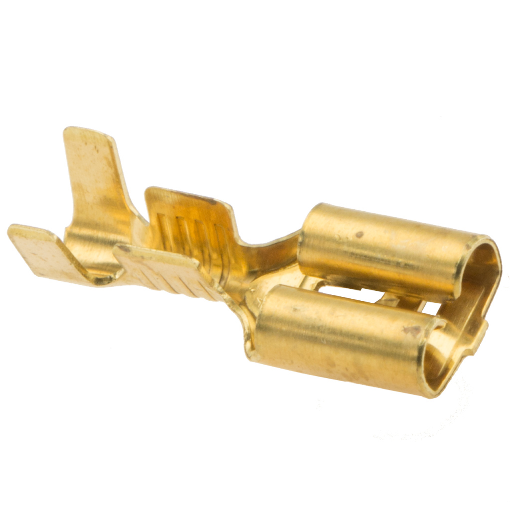 BBAtechniek - Vlakstekerhuls messing 6.3 1.5 -2.5mm² (100x)