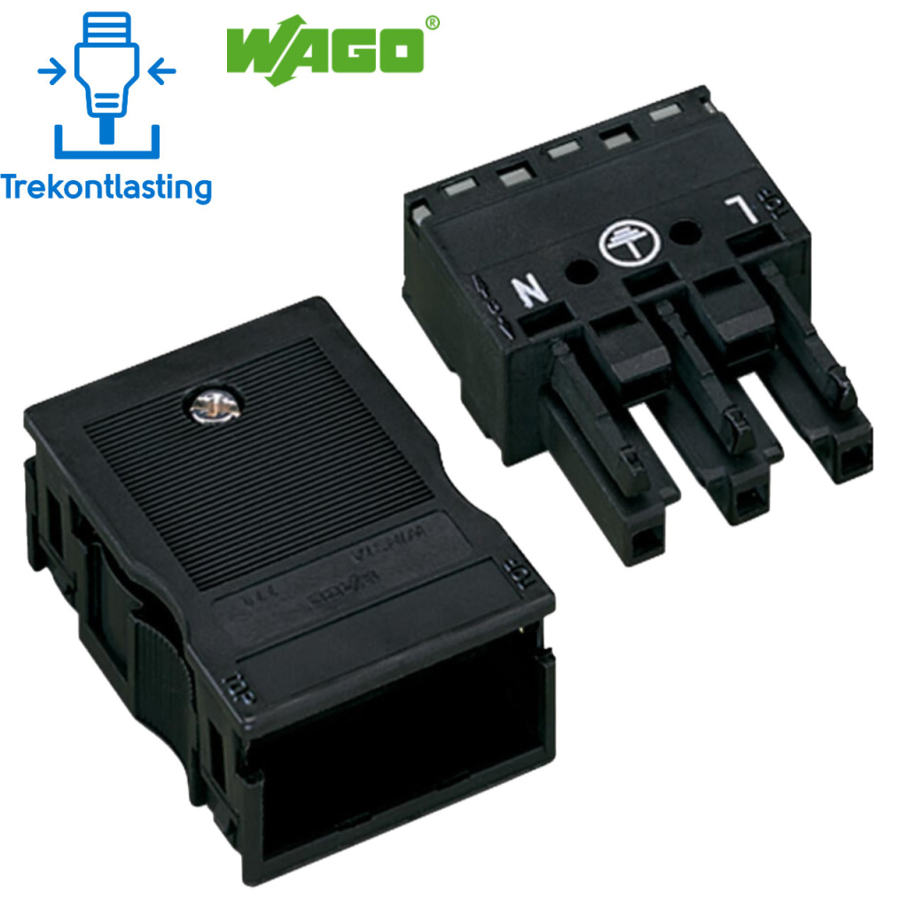 BBAtechniek - Wago Winsta Midi connector female zwart (5x)