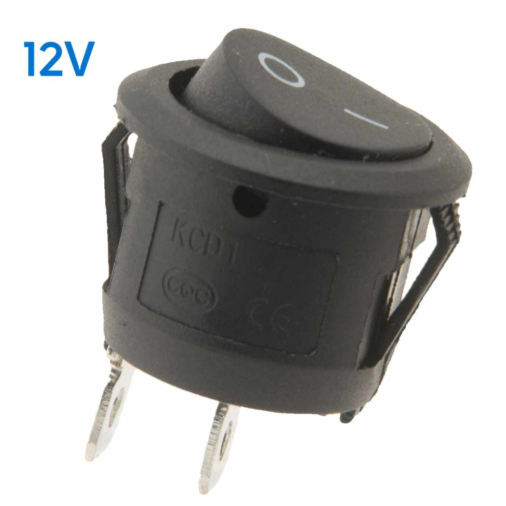 BBAtechniek - 12V 6A 2-polig On-Off schakelaar mini iconen (10x)