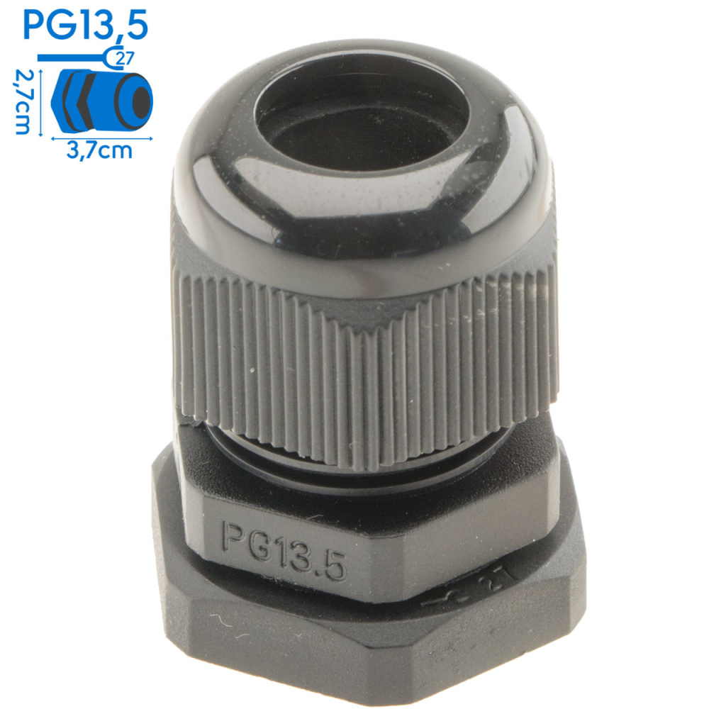 BBAtechniek - NDS wartel kabeldoorvoer 7-12mm zwart PG13.5 (1x)