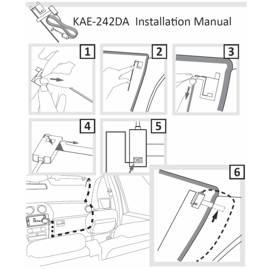 BBAtechniek - Alpine actieve DAB raamantenne KAE-242-DA (1x)