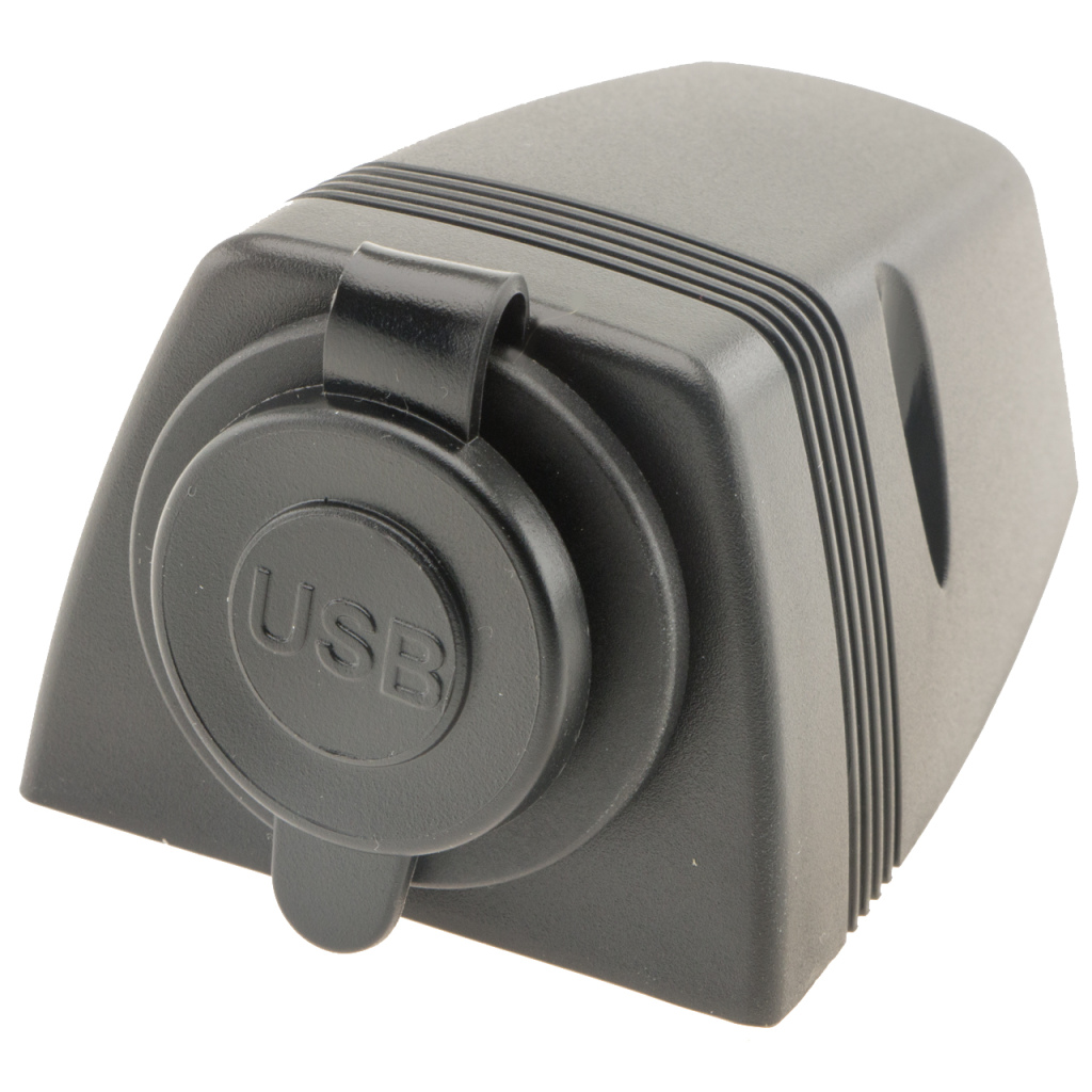 BBAtechniek - USB A-2x 5V 2.1A opbouw met afdekkap (1x)