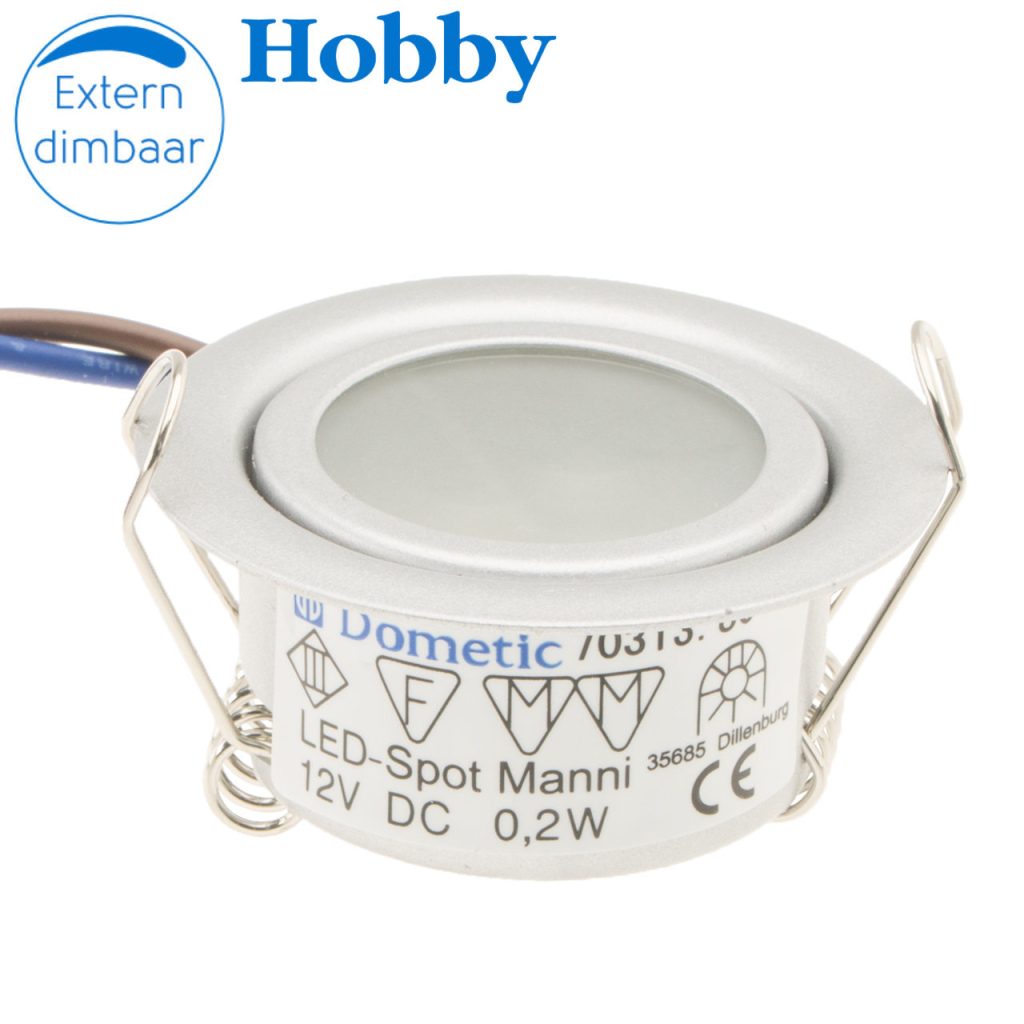 BBAtechniek - Dometic LED inbouwspot Manni 12V 0.2W (1x)