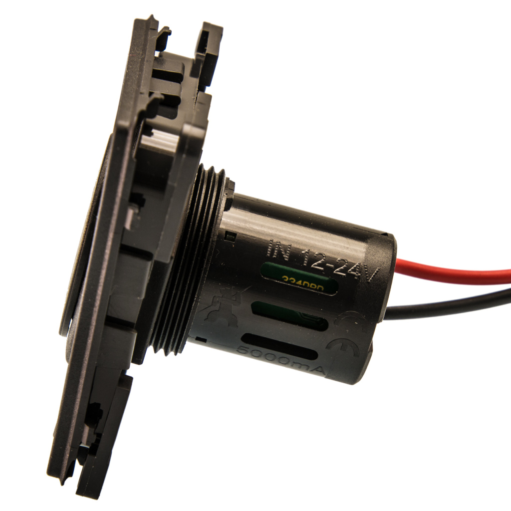 BBAtechniek - USB-A contactdoos 2x 2.5A lei-grijs S20.000 (1x)