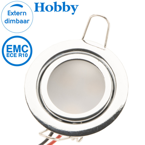 BBAtechniek artnr. 20191 - Dometic LED spot Pierre 12V 1.5W chroom (1x)