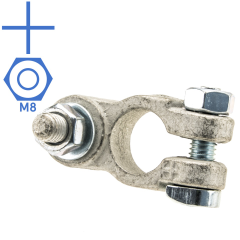 BBAtechniek artnr. 13437 - Accupoolklem M8 vertind + (10x)