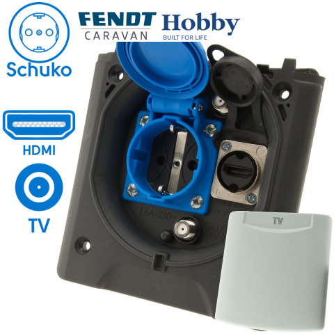 BBAtechniek artnr. 45113 - Voortent aansluiting CEE 230V  / TV / HDMI (1x)