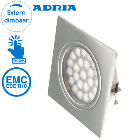 BBAtechniek artnr. 65550 - Adria C LED inbouwspot 12V 1.6W touch switch (1x)