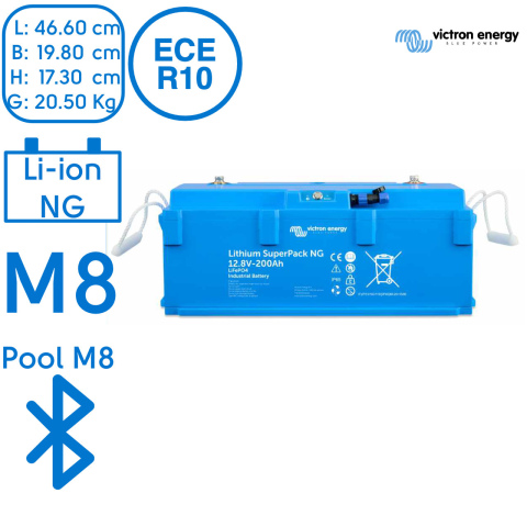 BBAtechniek artnr. 90082 - Victron Lithium accu SuperPack 12.8V/200Ah NG (1x)
