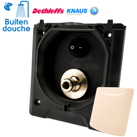 BBAtechniek artnr. 45104 - Doucheaansluiting Gardena 12V met schakelaar (1x)