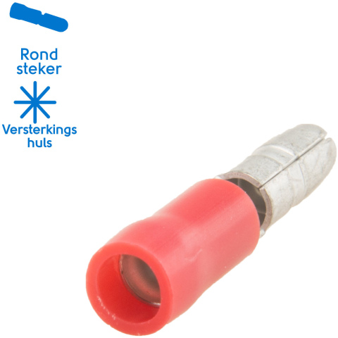 BBAtechniek artnr. 11288 - Rondsteker Ø4.0mm* rood (50x)