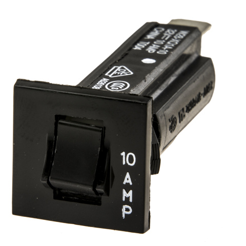 BBAtechniek artnr. 60159 - Thermal circuit breaker 10A 1Pole 32VDC 250VAC(1x)