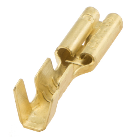 BBAtechniek artnr. 12063 - Vlakstekerhuls messing 2.8 0.5-1.5mm² (100x)