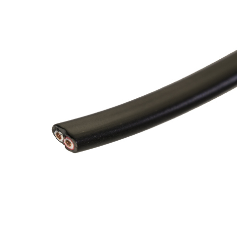 BBAtechniek artnr. 10830 - Kabel 2-aderig 2x1.0mm2 zwart- zwart/rood (50m)