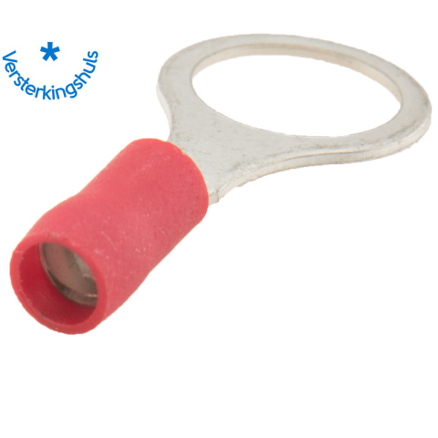 BBAtechniek artnr. 10974 - Kabelschoen ring M10 Ø10.5mm* rood (100x)