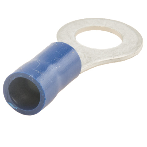 BBAtechniek artnr. 11006 - Kabelschoen ring M6 Ø6.4mm blauw (50x)