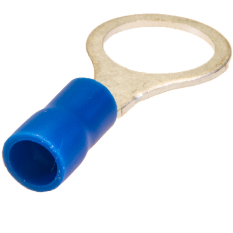 BBAtechniek artnr. 11019 - Kabelschoen ring M10 Ø10.5mm blauw (100x)