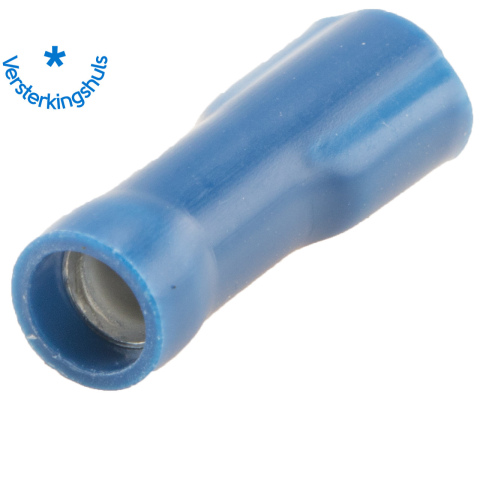 BBAtechniek artnr. 11399 - Vlakstekerhuls 4.8x0.5mm* blauw (50x)