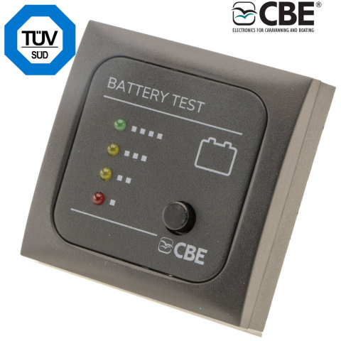 BBAtechniek artnr. 8119 - CBE 12V accu voltage testpaneel LED (1x)