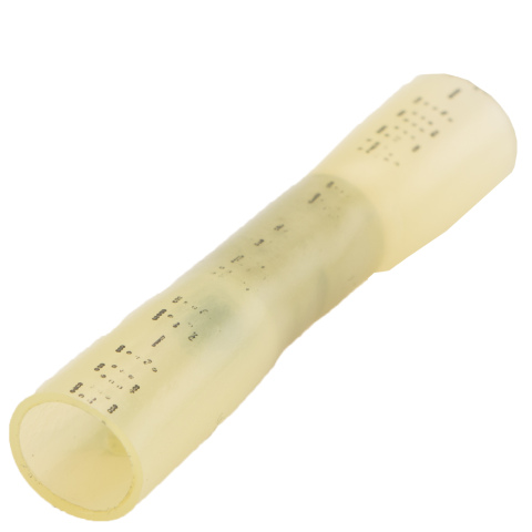 BBAtechniek artnr. 12025 - Doorverbinder 4.0-6.0mm² krimpkous geel (50x)