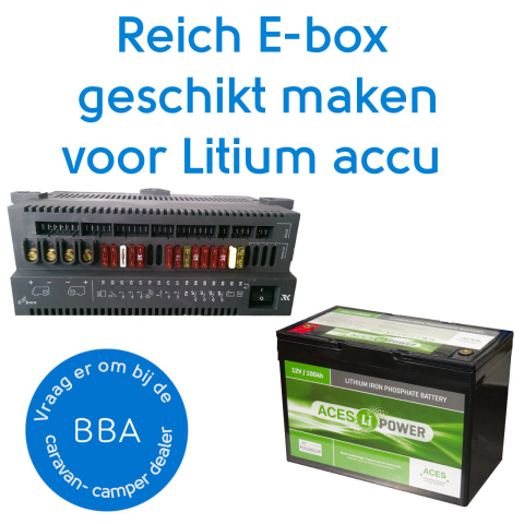 BBAtechniek artnr. 1234 - Reich E-box geschikt maken voor Lithium accu (1x)