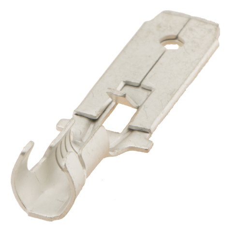 BBAtechniek artnr. 12132 - Vlaksteker vertind 6.3 1.5 -2.5mm² U-vorm (100x)