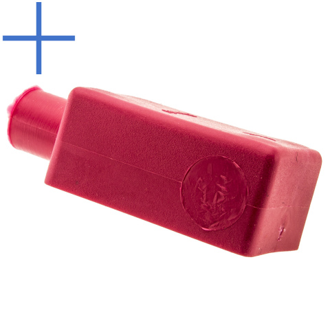 Afdekkap PVC recht rood + (10x)