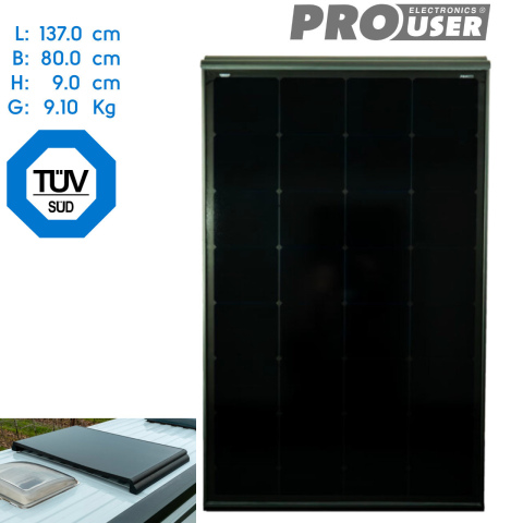 BBAtechniek artnr. 9837 - 200Wp 137x80x9cm Pro-User SP200 zonnepaneel (1x)