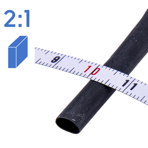 BBAtechniek artnr. 15445 - Krimpkous 4.8-2.4mm zwart 2:1 (12m box)