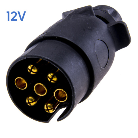 Stekker stootvast kunststof zwart 7-polig (1x)