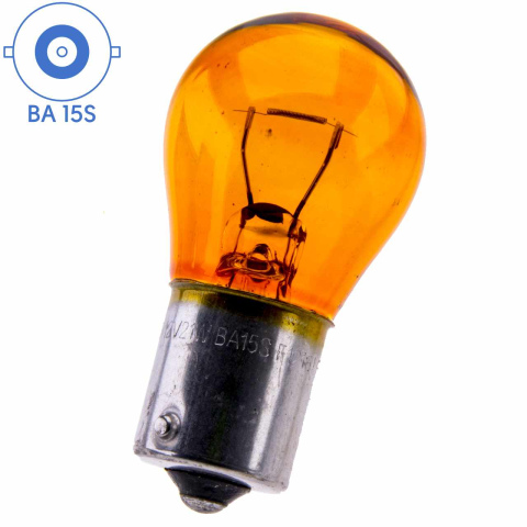 BBAtechniek artnr. 16405 - BA15S 12V 21W BS382Y lamp oranje (10x)