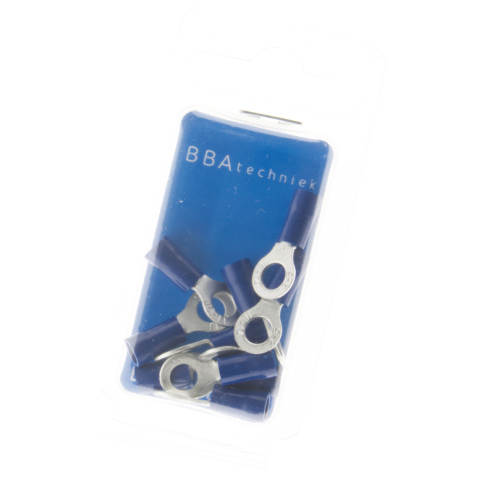 BBAtechniek artnr. 16988 - Kabelschoen ring M5 Ø5.3mm blauw (10x)