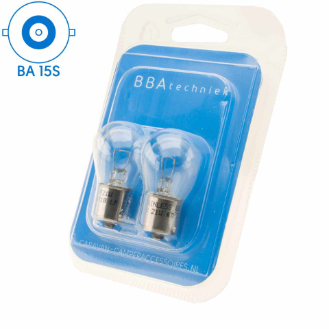 BBAtechniek artnr. 17571 - BA15S 12V 21W BS382 lamp (2x)