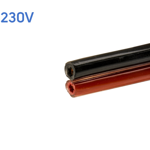 BBAtechniek artnr. 17587 - PVC kabel 2-aderig 2x6.0mm²  zwart/rood (50m) 