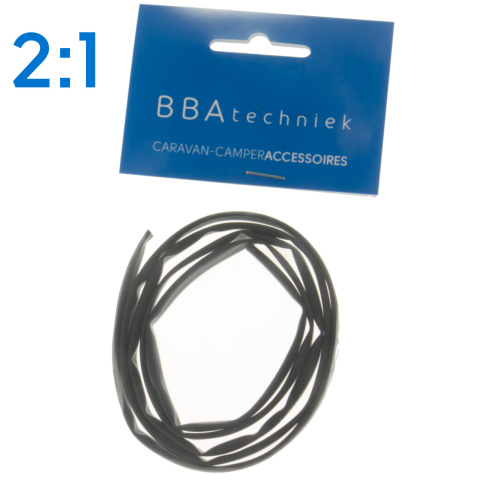 BBAtechniek artnr. 17756 - Krimpkous 4.8-2.4mm zwart 2:1 (1m)