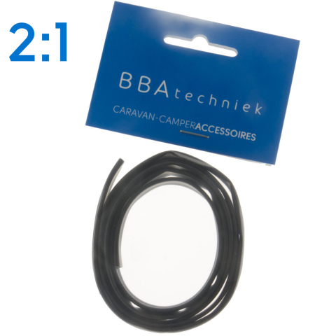 BBAtechniek artnr. 17758 - Krimpkous 9.5-4.8mm zwart 2:1 (1m)