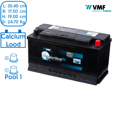 BBAtechniek artnr. 37009 - 12V 95Ah VMF Sportline semi-tractie accu (1x)