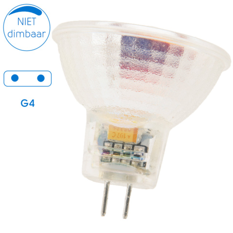 BBAtechniek artnr. 43221 - G4 12-24VDC 1.8W 4000K 170lm LED MR11(1x)