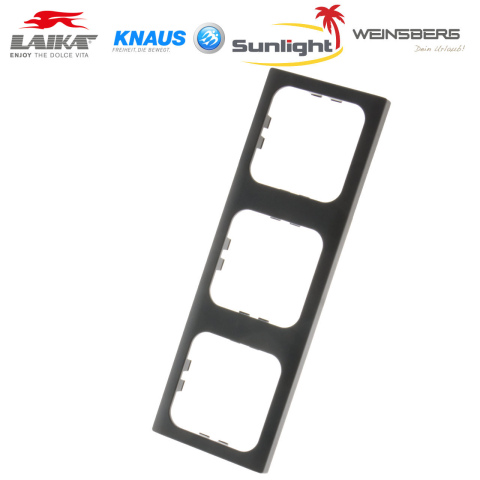 BBAtechniek artnr. 45155 - S 30.000 afdekraam 3-vak satijn zwart (1x)